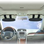 WANPOOL Anti-Glare Anti-Dazzle Vehicle Visor Sunshade Extender Sun Blocker for Cars, Vans and Trucks (Silver) - 2 Pieces