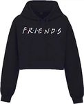 Tailed Beast Friends Women's Regular Crop Black Cropped Hoodie Winter