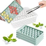 Round Ice Cube Tray with Lid and Bin Ball for Freezer 99pcs Sphere Ice Making Mold with Ice Container and Tong