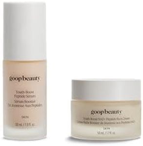 goop Beauty Youth-Boost Duo | 1.0 fl oz of Peptide Serum to Reduce Fine Lines, Wrinkles, & Dark Spots | 1.7 fl oz of NAD+ Peptide Rich Cream for Aging Skin