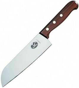 Santoku Knife, Straight Edge 17cm - Wood