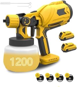 Cordless Paint Sprayer，Compatible with Dewalt,HVLP Spray Paint Gun with 2 * 3000mAh Battery Copper 4 Nozzle,500W Cordless Paint Sprayer for Home Interior and Exterior, House Painting