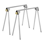 STANLEY STST81337-1 Essential Metal Sawhorses (Twin Pack), Multi-Coloured