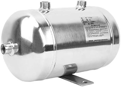4-Port 304 Stainless Steel 0.6-Gallon Air Reservoir Tank with 1/4" NPT 3L1.25MPa for Industry, Medical, Car, Air Source Treatment Components