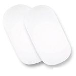 Sasma Home - Pair of 100% Cotton Moses Basket Fitted Sheets - Baby Cradle Sheets, Bassinet Fitted Sheets - 35x75cm - White