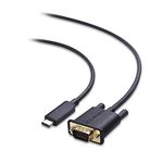 Cable Matters USB C to VGA Cable (USB-C to VGA Cable) 6 ft - Thunderbolt 4 / USB4 / Thunderbolt 3 Port Compatible with MacBook Pro, Dell XPS 13, 15, HP Spectre x360, Surface Pro, Yoga 910 and More