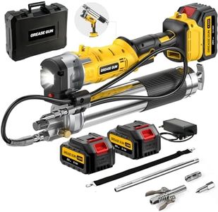 OFISPEED 2-in-1 Electric Grease Gun, 12000PSI Cordless Grease Gun Kit with 2×4.0Ah Batteries, Fast Charger & 90° Swivel Coupler, Pneumatic Grease Guns (Yellow, a) (Yellow)