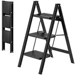 3 Step Ladder,Folding Step Stool wi