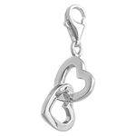 Thomas Sabo Women Charm Pendant Hearts Charm Club 925 Sterling Silver 0773-001-12