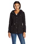 Levi's Women's Cotton Four Pocket Hooded Field Jacket (Standard and Plus), black, X-Large