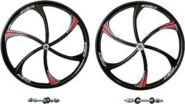 DONSP1986 26 inch Bike Mag Wheel Set, 26" Magnesium Bicycle Rims Set (Front & Rear) for Beach Cruisers, MTB's, and Gas Powered Bicycles (FxR: 100x120mm)