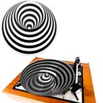 Briwooody Acrylic Turntable Mat Platter Slipmat for 12" Vinyl Vintage Record Player Acrylic Slipmat for Vinyl LP Record Players Antistatic Cover Improves Sound Turntable Accessories(Clear)