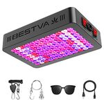 BESTVA 1000W Led Grow Light 2x2ft LM301B Diodes Reflector Full Spectrum LED Growing Lights for Indoor Plants Greenhouse Double Switch Vegetable & Bloom Growing Lamps Actual Power 145Watt