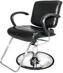 Chromium 'Kyler' Professional All Purpose Chair [2043] by PureSana, Sealed Hydraulic Pump, Rotates 360 Degrees, Premium Vinyl Seat, High Density Foam Cushions, Durable Steel Construction.…