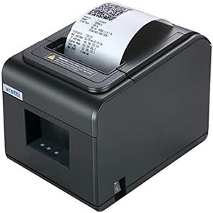 vretti Thermal Receipt Printer, 3'1/8 80mm Direct Thermal Printer with USB Serial Lan Port - Kitchen POS Printer ESC/POS Command Support Cash Drawer