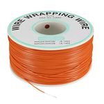 uxcell OK Wire Tin Plated Copper Cord Wire Wrapping P/N DM-30-1000 30 AWG 820ft Length Orange