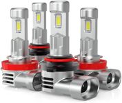 KIMLATAR 9005 H11 Bulb Combo Lights9005/HB3 H11/H9/H8 Fog Light,Plug and Play 100000+ Hours Pack of 4