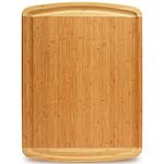 GREENER CHEF 24 x 18 Inch 2XL Extra Large Bamboo Cutting Boards for Kitchen, Stove Top Butcher Block, Extra Large Wooden Carving Board for Meat, Veggies, Charcuterie Board with Deep Juice Grooves