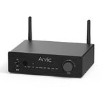 Arylic B50 Bluetooth Stereo Amplifier with Audio Transmitter, 2 Channel 50W*2 Amplifier with HDMI ARC, Phono in, OPT in, Free APP Bluetooth Receiver, Support aptX HD Music.