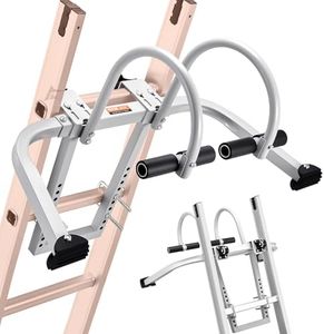 VEVOR Ladder Stabilizer, 2 in 1 Extension Wall Ladder Standoff Hook, Roof Ridge Ladder Accessories Both Horizontally and Vertically, Heavy-Duty Steel Rubber Grip T-Bar, Quick Access to Steep Roofs