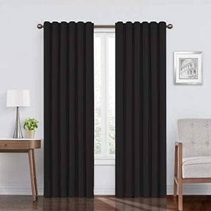 Absolute Zero Velvet Blackout Home Theater Curtain Panel, 84-Inch, Chocolate, Black, 63-Inch