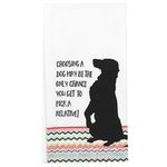 Enesco Pet Happy Designed by Our Name is mud Choosing a Dog Embriodered Tea Towel 20 inch Multicolor