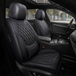FREESOO Black Car Seat Covers Full 