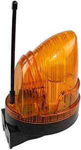 KASER Lámpara Destellante LED 220V Universal con Antena 433,92 MHz Luz Intermitente para Puerta Automáticas Garaje Cancelas Correderas Multitensión AC/DC 12V – 265V Impermeable con Soporte de Pared