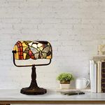 Lavish Home 72-Tiff-3 Tiffany Style Bankers Lamp