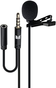 XTREME DIGITAL LIFESTYLE ACCESSORIES Monster Lavalier Clip-On Mic for 3.5mm Aux Ports, Works with Smartphones/Cameras/Recording Devices, 3.5mm Aux Out Port, Plug and Play Installation