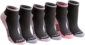 Dickies Women's 6 Pairs Dritech Quarter Socks, Black With Bluish (6 Pairs), 6-9