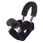 Merauno Sheepskin Horse Noseband Cover Lambskin Halter Set 1x Neck saver 1x Nose Protector 2x Cheek pieces