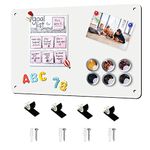 Magnetic Board 17.5" x 11.4" Magnet Bulletin Board is Suitable for displaying Notes, Photos,Magnetic Letters,Suitable for Walls, refrigerators, cabinets, etc