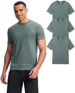 Pioneer Camp Mens Bamboo Viscose T Shirt Ultra Soft White Plain Tshirts for Men Cooling Crew Neck Casual Basic Tee Shirt