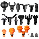 AiRelax Massage Gun Attachments for Hypervolt Go, Upgraded 15 PCS Massager Heads to Meet Different Needs for Deep Tissue Muscle Massage Gun, Plug-n-Play Accessories Easy to Use