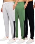 Real Essentials Big & Tall King Size Mens Joggers Sweatpants Fleece Pants Sweat Clothing Pockets Baggy Elastic Cuffed Workout Bottom Athletic Soft Warm Winter Gym Active, Set 10, 5X Tall, Pack of 3