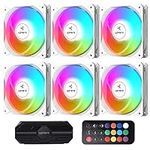 upHere 120mm White RGB Case Fan Hig