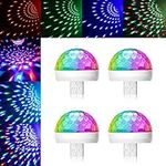 USB Mini Disco Light, 4Packs, ReKeen Sound Activated Strobe USB Party Light DJ LED Lamps for Home Room Party Birthday DJ Bar Karaoke Xmas Wedding Show