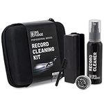 BIG FUDGE Vinyl Record Cleaning Kit - Includes Velvet Cleaner Brush, Cleaning Fluid, Stylus Gel, Velvet Brush - with Padded Storage Case