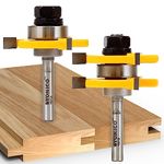 Yonico Tongue and Groove Router Bits Set 3/4-Inch 2 Bit 1/4-Inch Shank 15221q