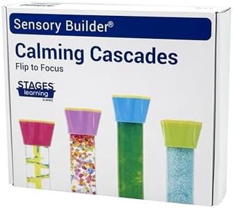 Stages Sensory Builder: Calming Cascades Liquid Motion Timer Tubes for Visual Relief from Anxiety Stress for Kids and Adults