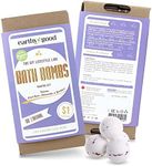 Earthy Good - Bath Bomb DIY Kit - 100% Natural Ingredients - Essential Oils, Dried Rose, Chamomile, Lavender - Make 10 mini Bath Bombs - Includes Furoshiki Wrapping Cloth - Eco Packaging Box