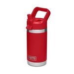 YETI Rambler Jr. 12 oz Kids Bottle, with Straw Cap, Rescue Red