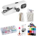 Handheld Sewing Machine for Beginners, Portable Mini Sewing Machine with LCD Display, 3-Speed Adjustment, Rechargeable Battery & Complete Sewing Kit for Adults, Home DIY Fabric Repair