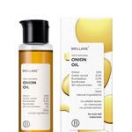 Brillare Onion Hair Oil with the Goodness of Cedar Wood & Sunflower Oil Helps in Hair Fall Control, 100% Natural Hair Oil With Refreshing Fragrance, 100ml