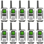Retevis RT45 2 Way Radios Walkie Talkie Long Range 22 Channel AA Rechargeable Battery VOX Flashlight for School, Hotels, Warehouse (10 Pack)