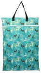 Large Hanging Wet/Dry Cloth Diaper Pail Bag for Reusable Diapers or Laundry (Blue Deer)