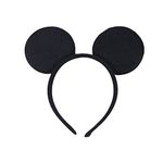 Funcart Mickey Black Ear Bow Headband, Mickey Mouse Ears Headband Black Mouse Ears Hair Band Party Hair Accessories for Girls Women Birthday Party New Year Wedding Celebration Gift