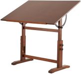 VISWIN 30" x 42" Extra-Large Artist Drafting Table, Adjustable Height & Angle, Solid Pine Wood Drawing Table, Art Table for Adults, Tilts Flat, Craft Table for Painting, Writing, Reading