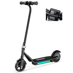 iScooter IK3 Kids Electric Scooter, 150W Motor, LED Display, 3 speeds Adjustable, Colorful Lights, Double Brake, Electric Scooter for Kids, Up to 40 min Continuous Time, Black